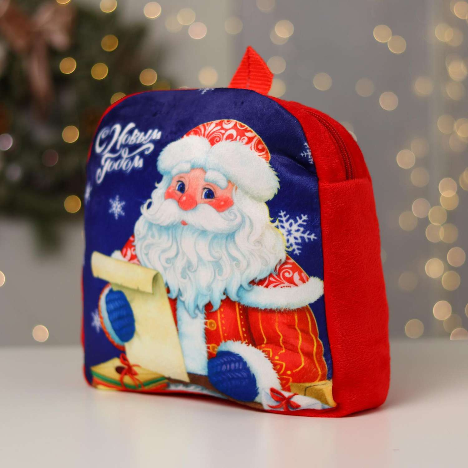 Рюкзак Milo Toys детский «С Новым годом» Дед Мороз 28х25 см - фото 5