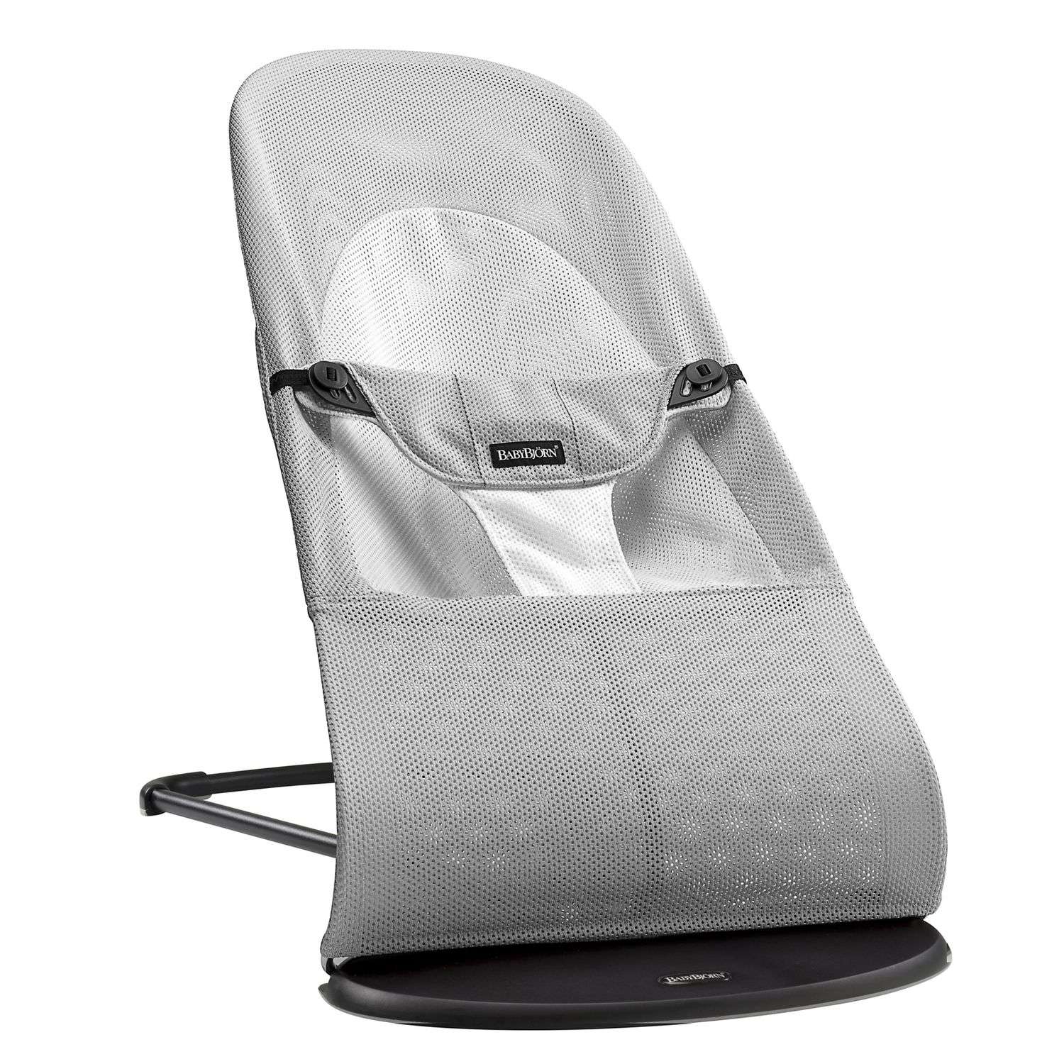 Кресло-шезлонг BabyBjorn Balance Soft Air сер/белый - фото 1