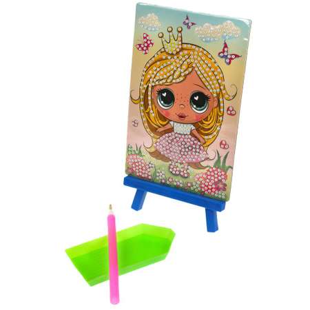 Набор для детского творчества МультиАРТ Алмазная мозаика Принцесса