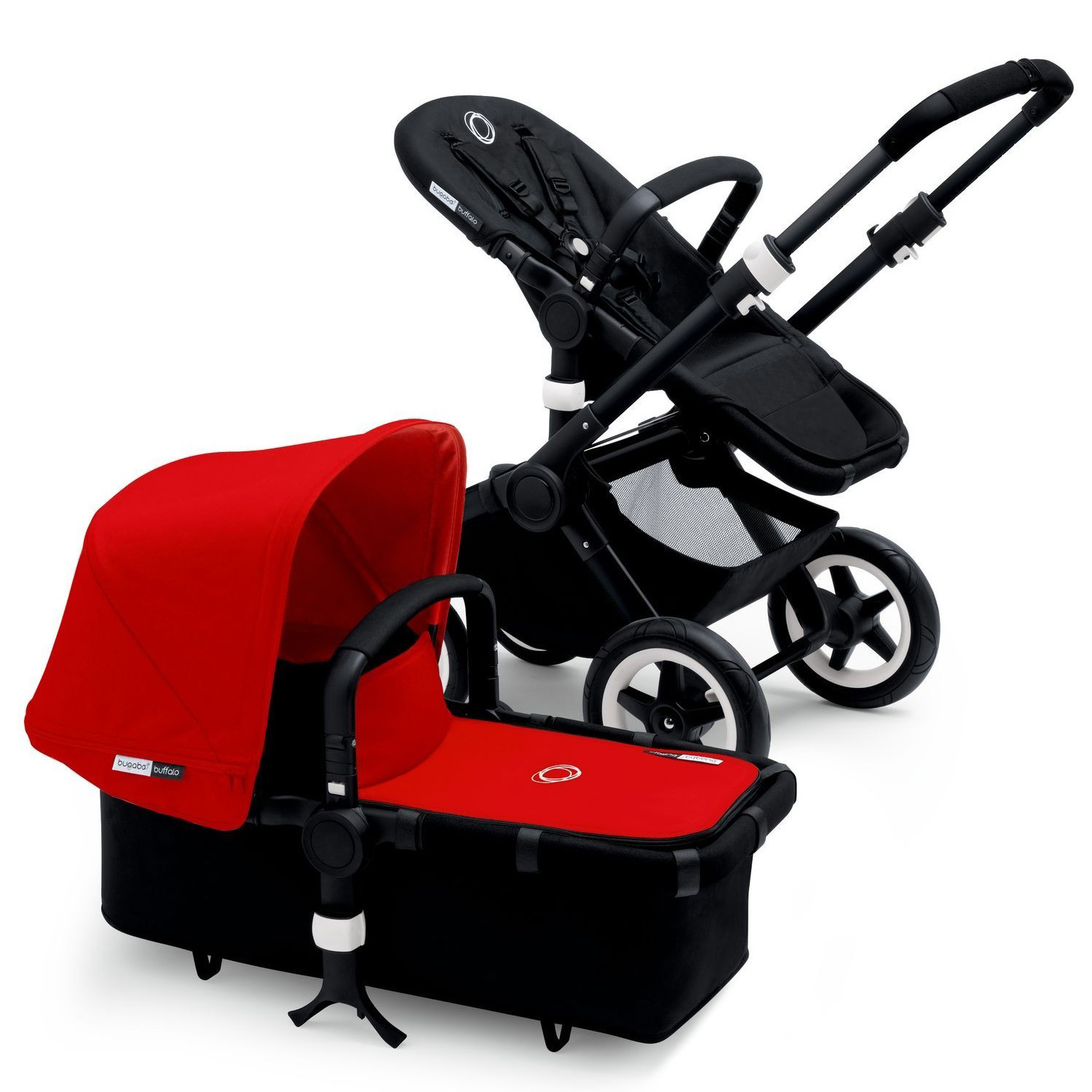 Коляска 2в1 Bugaboo Buffalo Black Black Red - фото 1