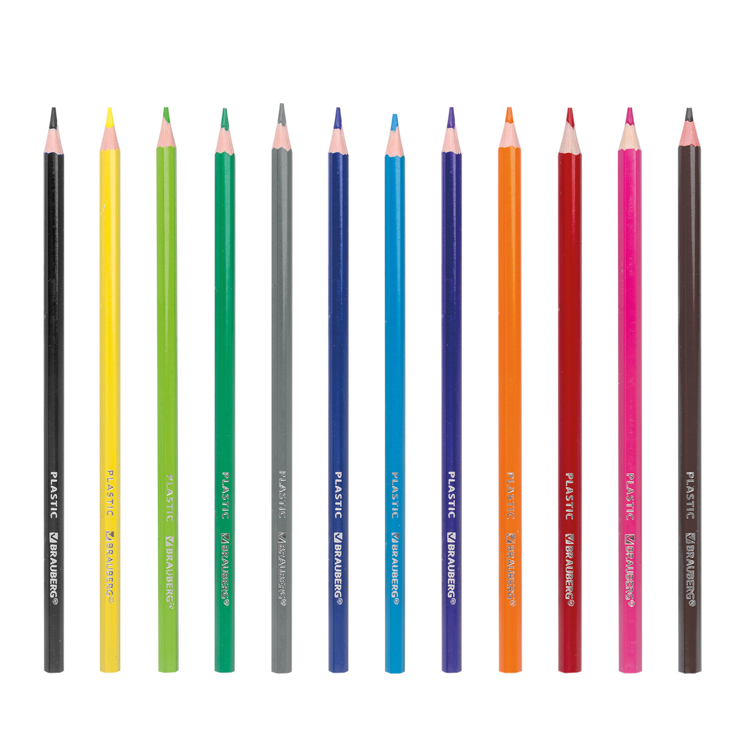 Карандаши цветные Brauberg для рисования набор 12 шт для детей художественные - фото 9