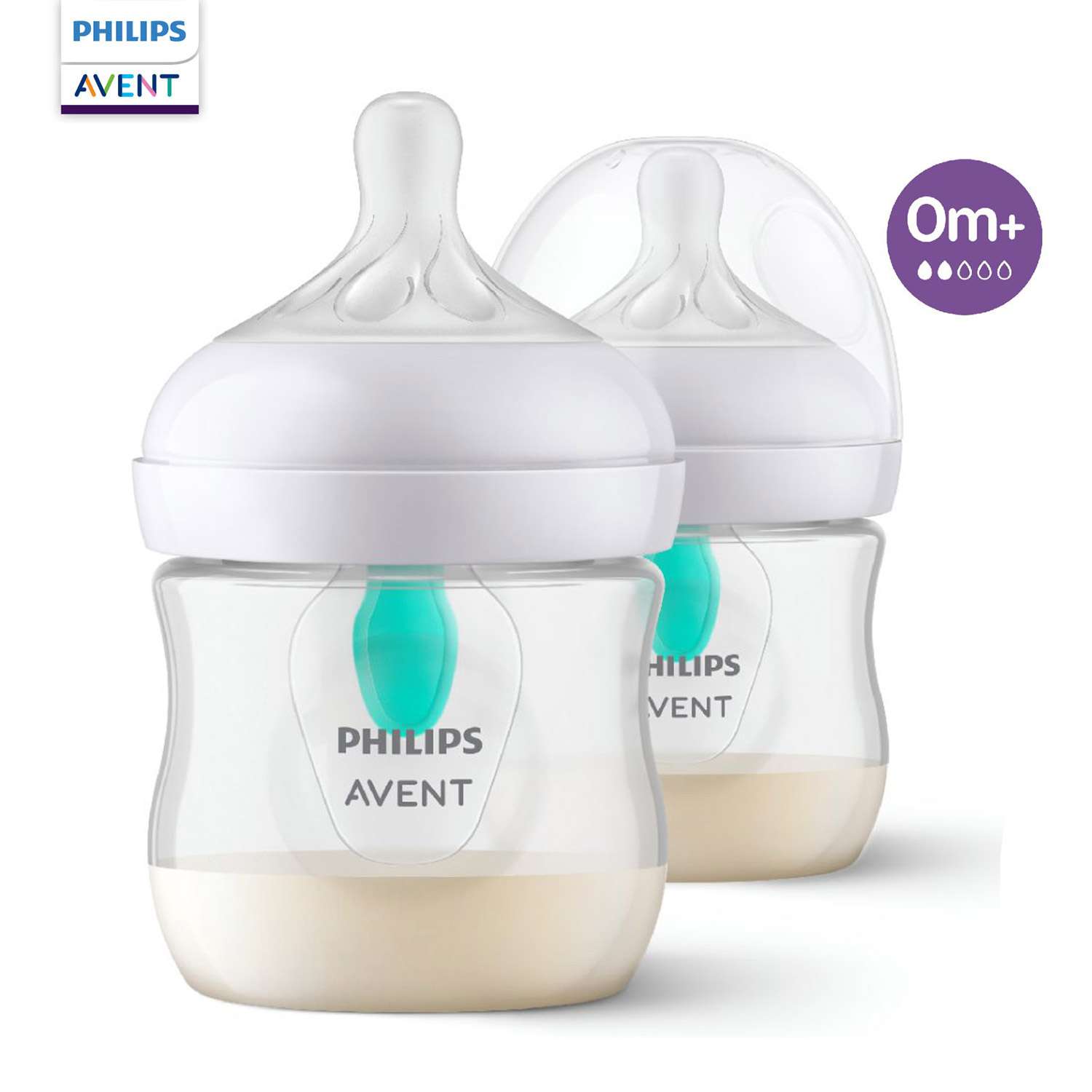 Бутылочка для кормления Philips Avent Natural Response с клапаном AirFree 125мл c 0месяцев 2шт SCY670/02 - фото 1