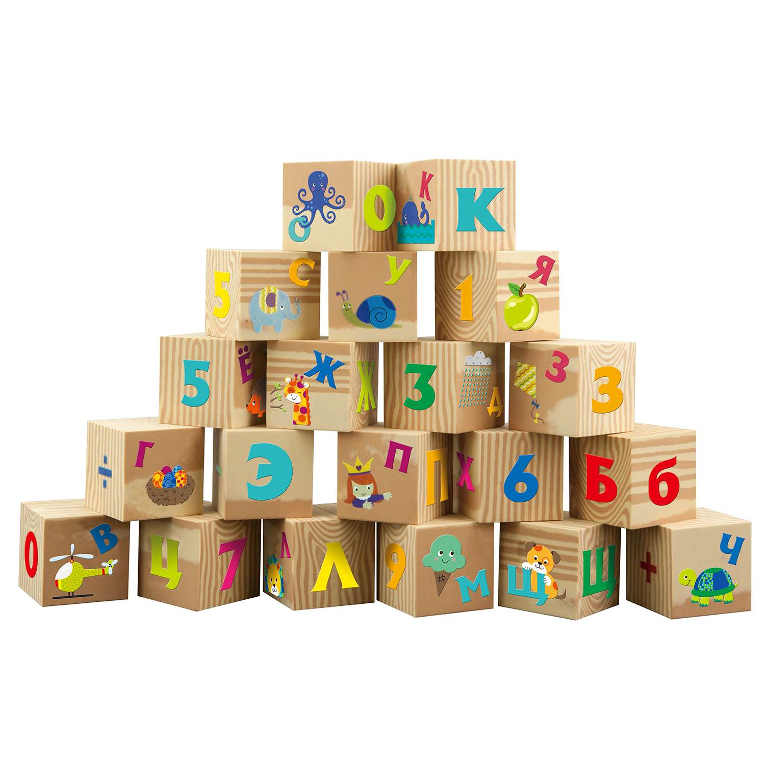 Мягкие кубики Little Hero Буквы и цифры - фото 1