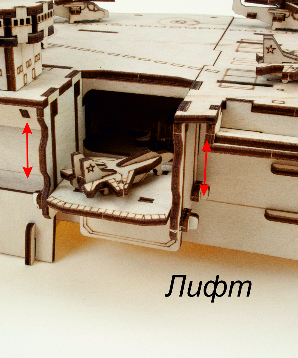 Сборная модель My derevo конструктор корабль Авианосец Россия TR010 - фото 9
