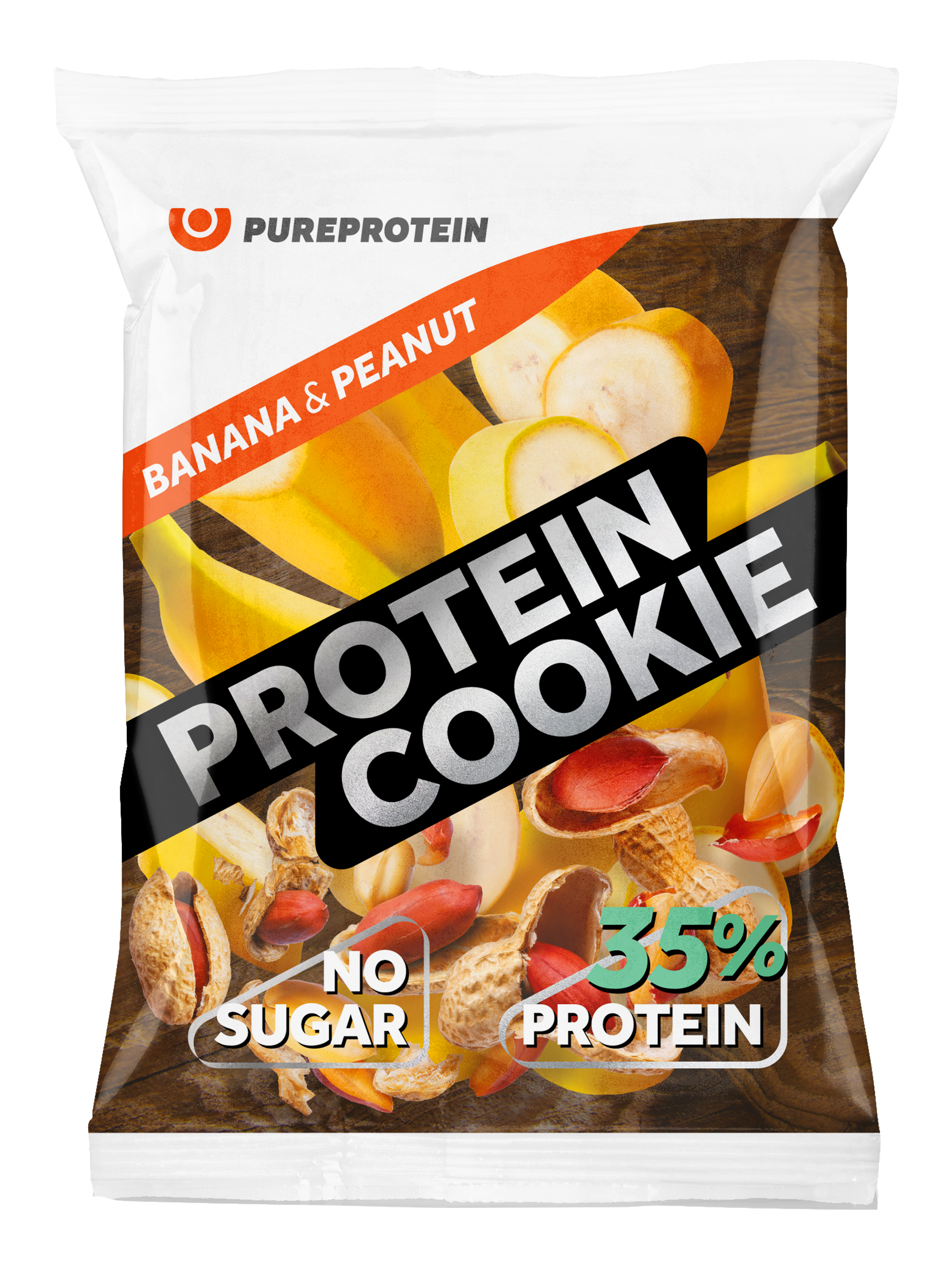 Печенье высокобелковое PUREPROTEIN Банан и арахис 14шт х 40г - фото 2