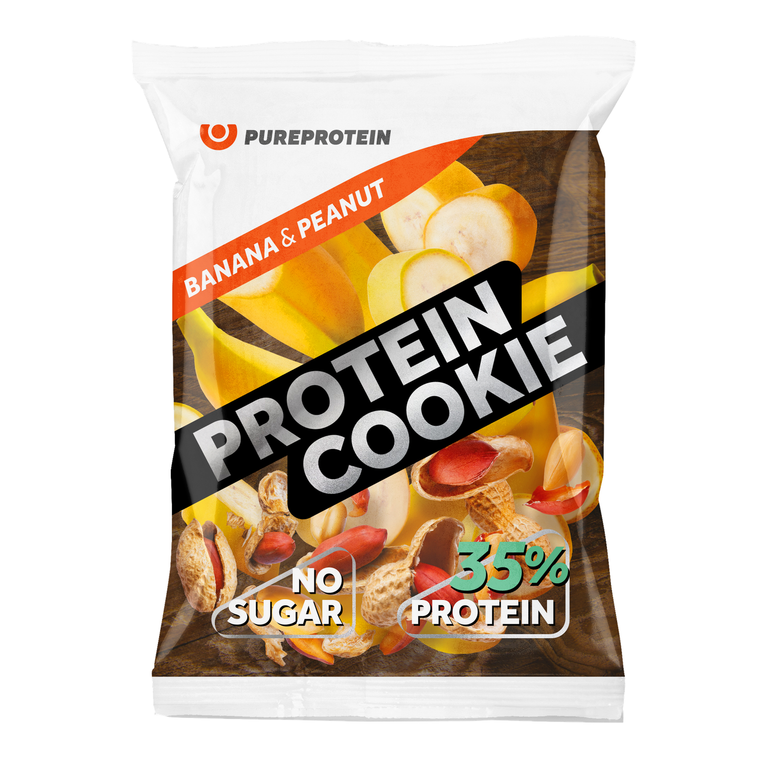 Печенье высокобелковое PUREPROTEIN Банан и арахис 14шт х 40г - фото 2