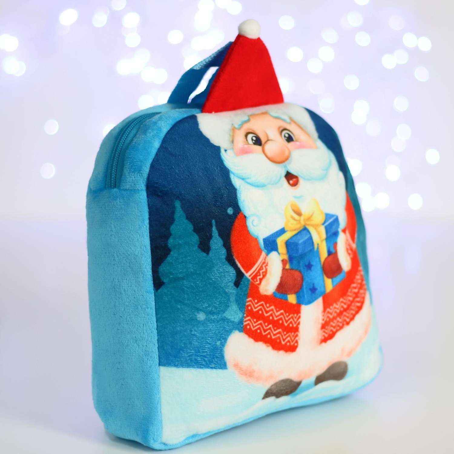 Рюкзак Milo Toys детский «Дед Мороз с подарком» 24х24 см - фото 3