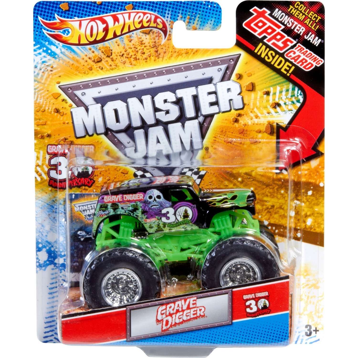 Машина Hot Wheels Monster Jam 1:64 Грейв Диггер W4171 21572 - фото 2
