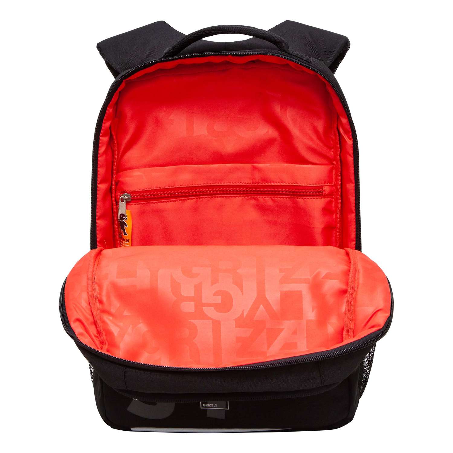 Рюкзак школьный Grizzly Черный-Красный RB-456-5/1 - фото 4