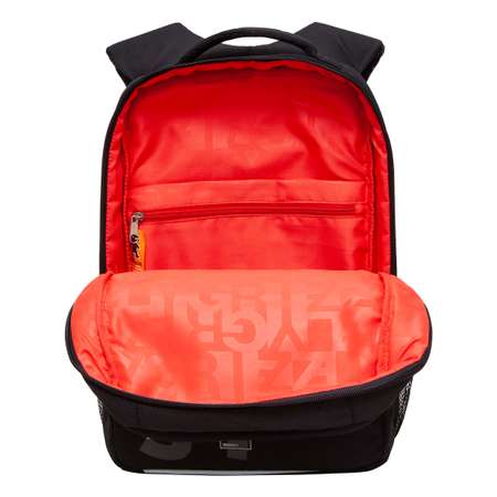 Рюкзак школьный Grizzly Черный-Красный RB-456-5/1