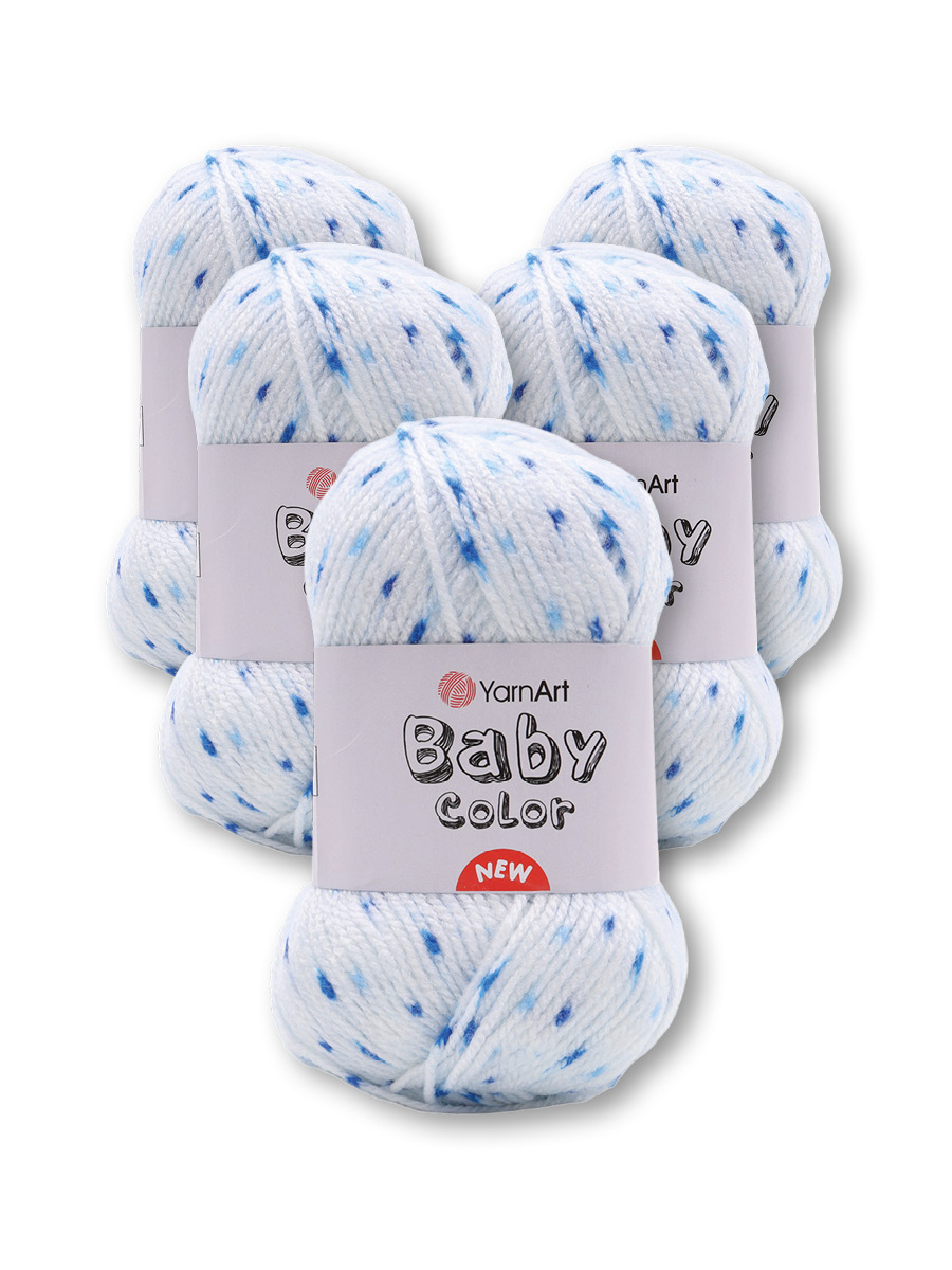 Пряжа для вязания YarnArt Baby color 50гр 150м акрил мягкая приятная 5 мотков 210 принт - фото 3