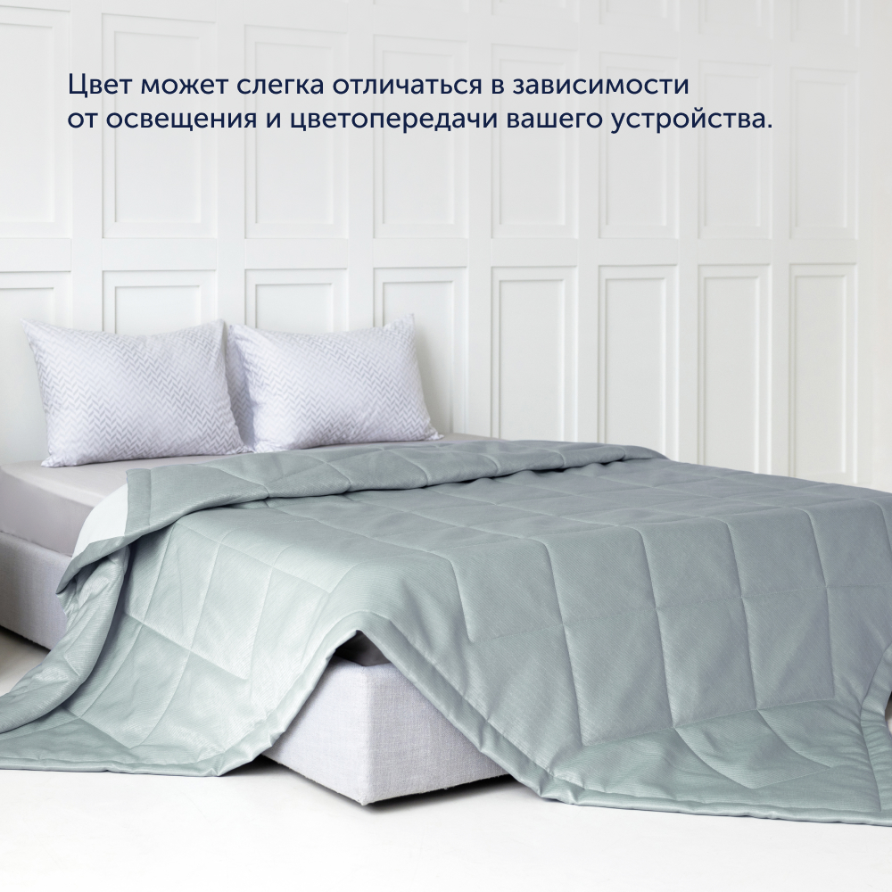 Комплект покрывало + наволочка buyson BuyFlora Steel 160х220/45х45 см - фото 9