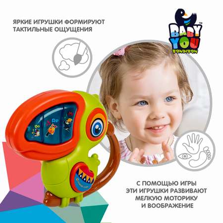 Музыкальная игрушка BONDIBON Тукан со светом на батарейках серия Baby You