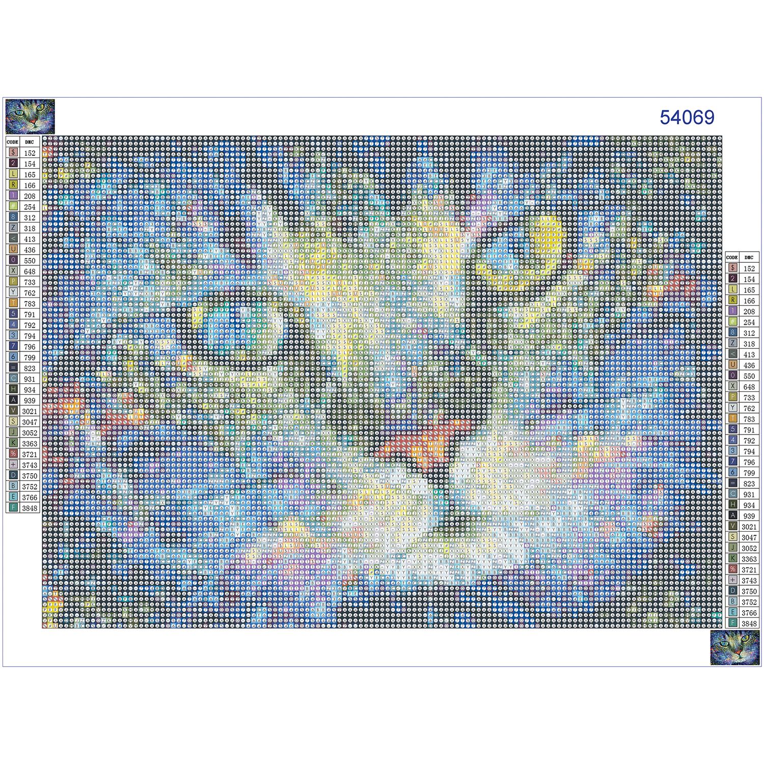 Алмазная мозаика на холсте Solmax Кошка 30 x 40 см CP54069 - фото 2