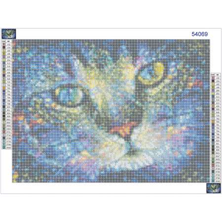 Алмазная мозаика на холсте Solmax Кошка 30 x 40 см CP54069