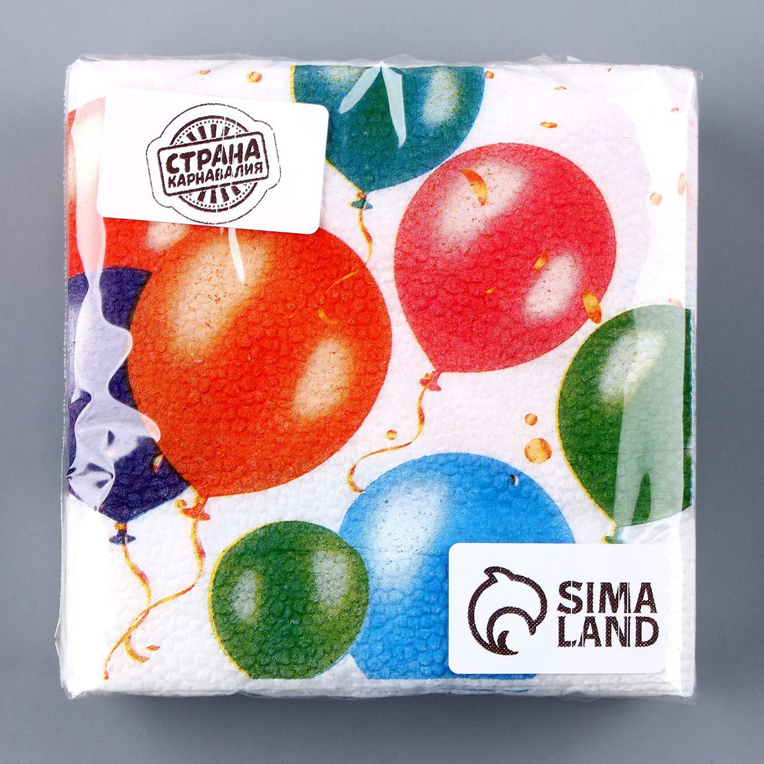 Салфетки Страна карнавалия бумажные однослойные «Воздушные шары» 24 × 24 см в наборе 20 шт. - фото 6