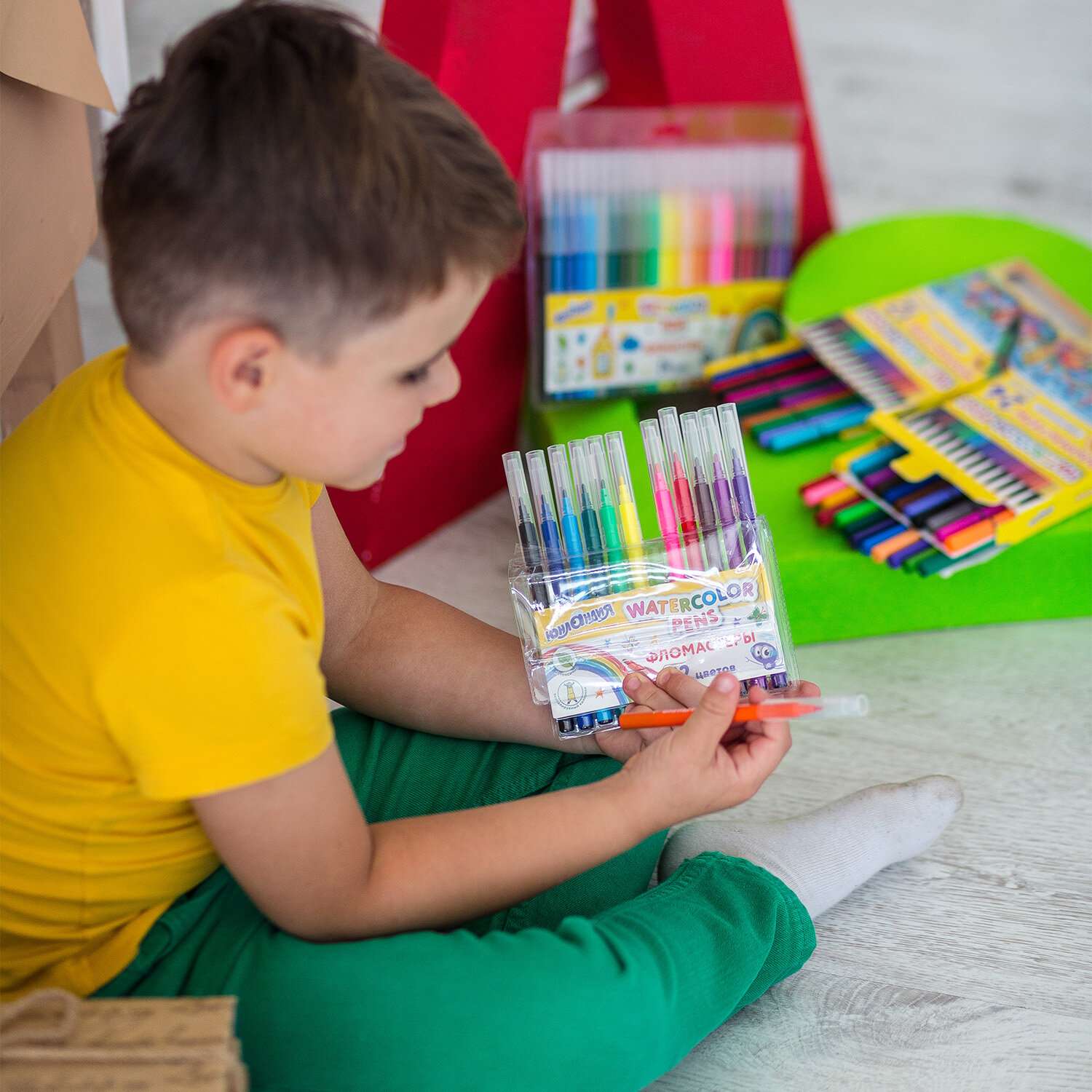 Фломастеры Юнландия для рисования детские цветные набор 12 штук - фото 13