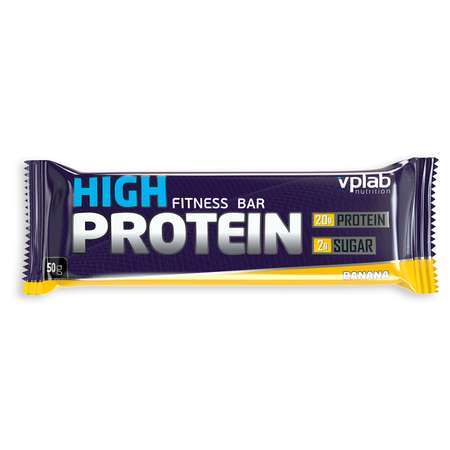 Батончик VPLAB High Protein Fitness Bar банан 50г