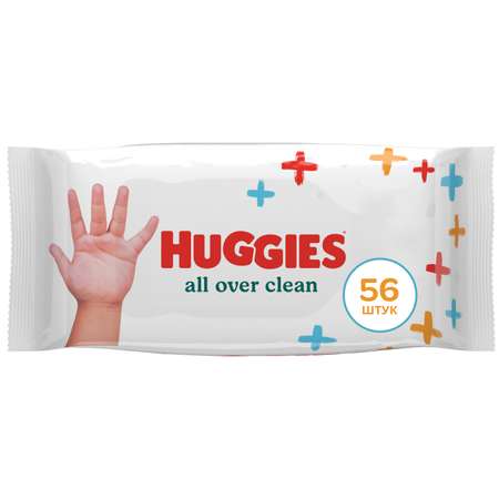Влажные салфетки Huggies All over clean 56шт