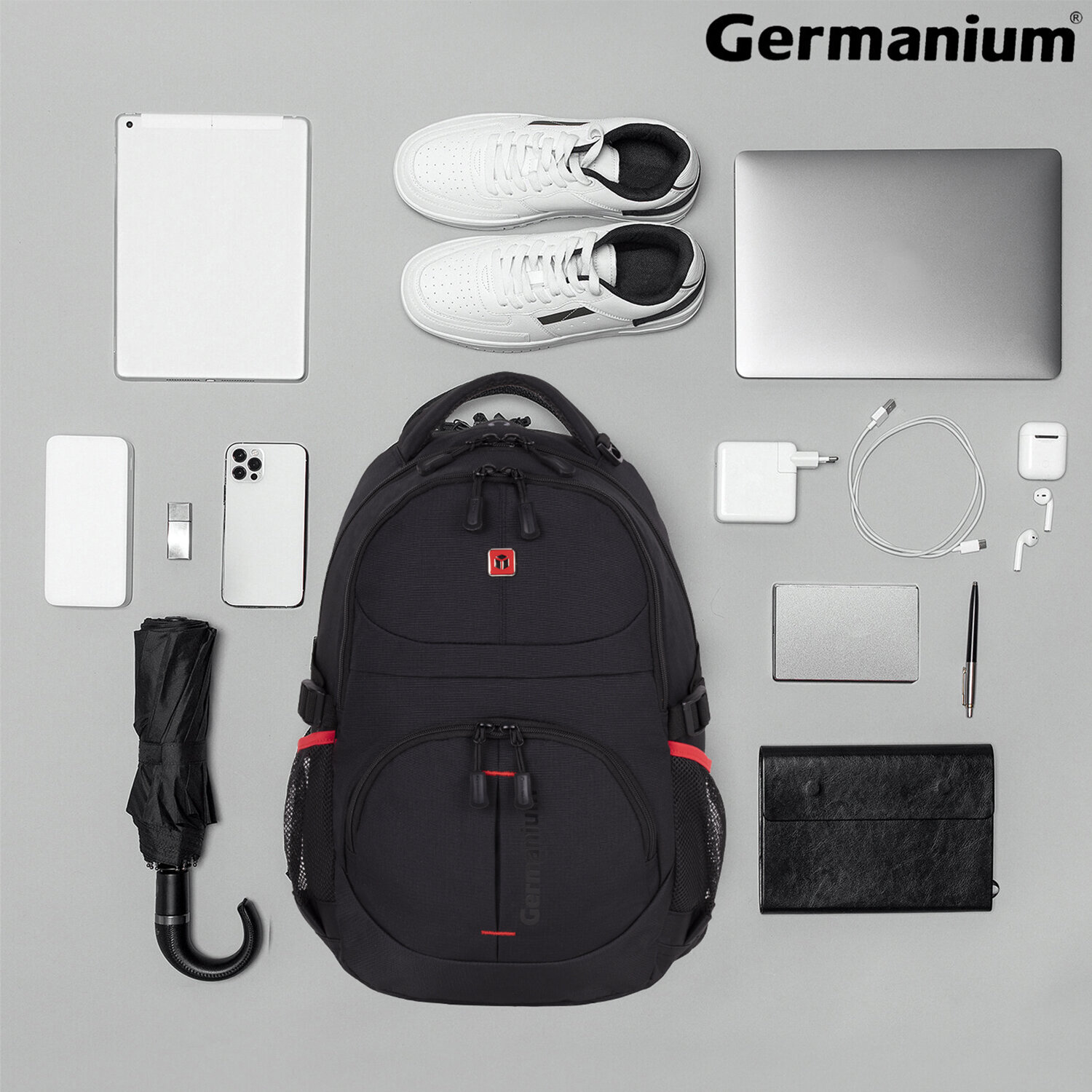 Рюкзак Germanium S-06 универсальный облегченный черный - фото 15