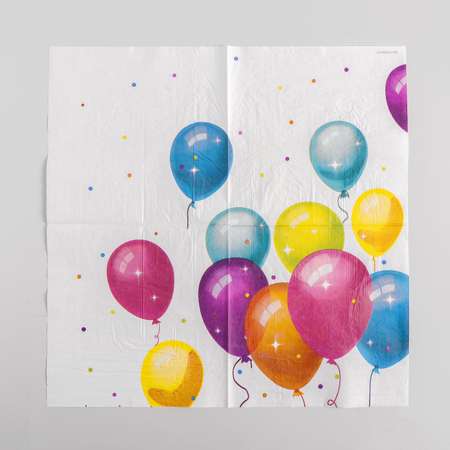 Салфетки Sima-Land бумажные «Кристальные шары» набор 12 шт. 33х33 см