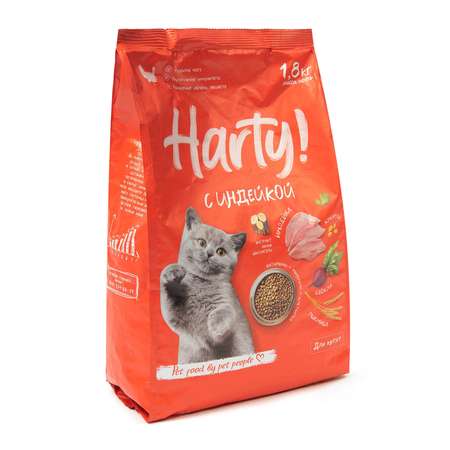 Корм для котят Harty 1.8кг с индейкой сухой