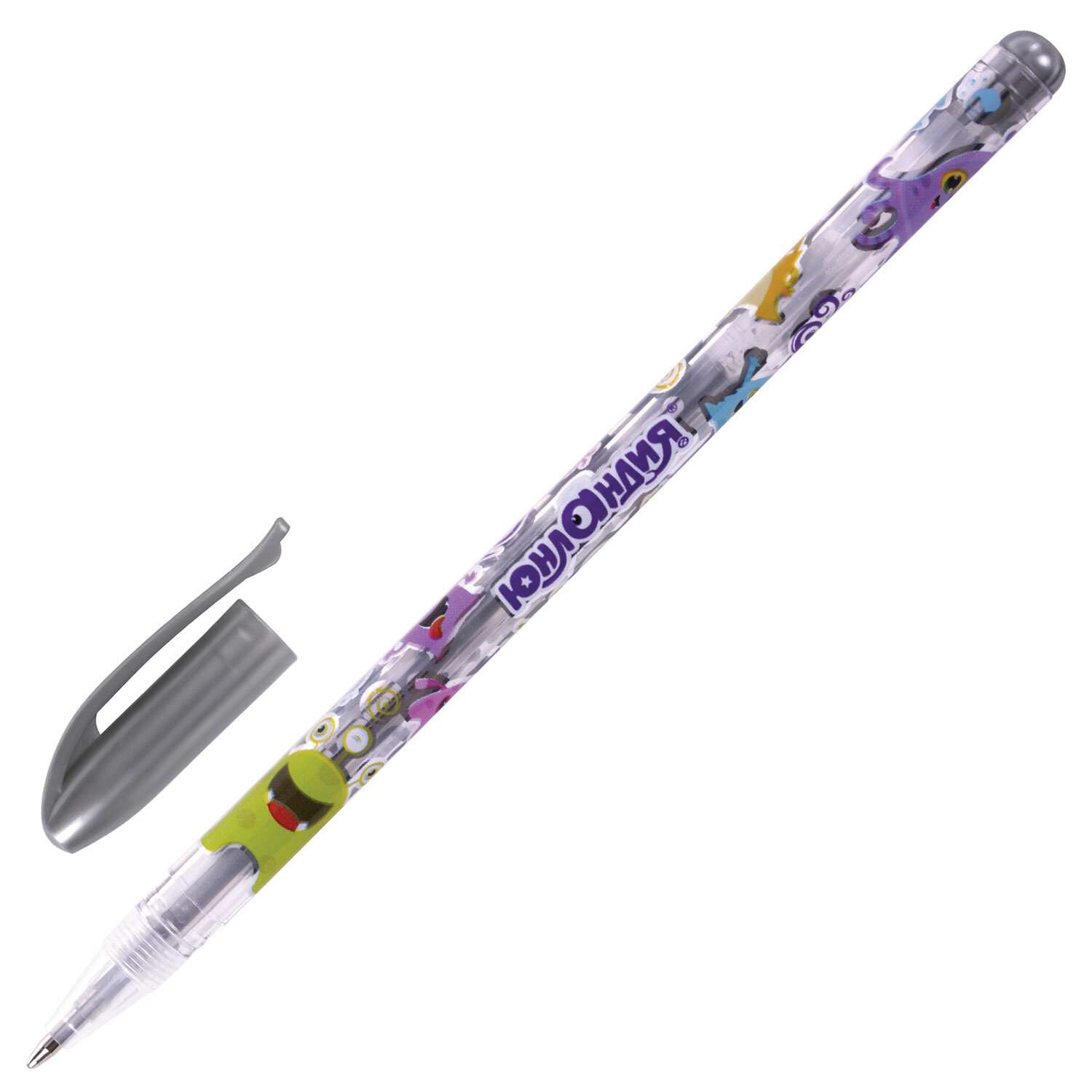 Ручки гелевые Юнландия цветные набор 6 штук для школы тонкие металлик - фото 15