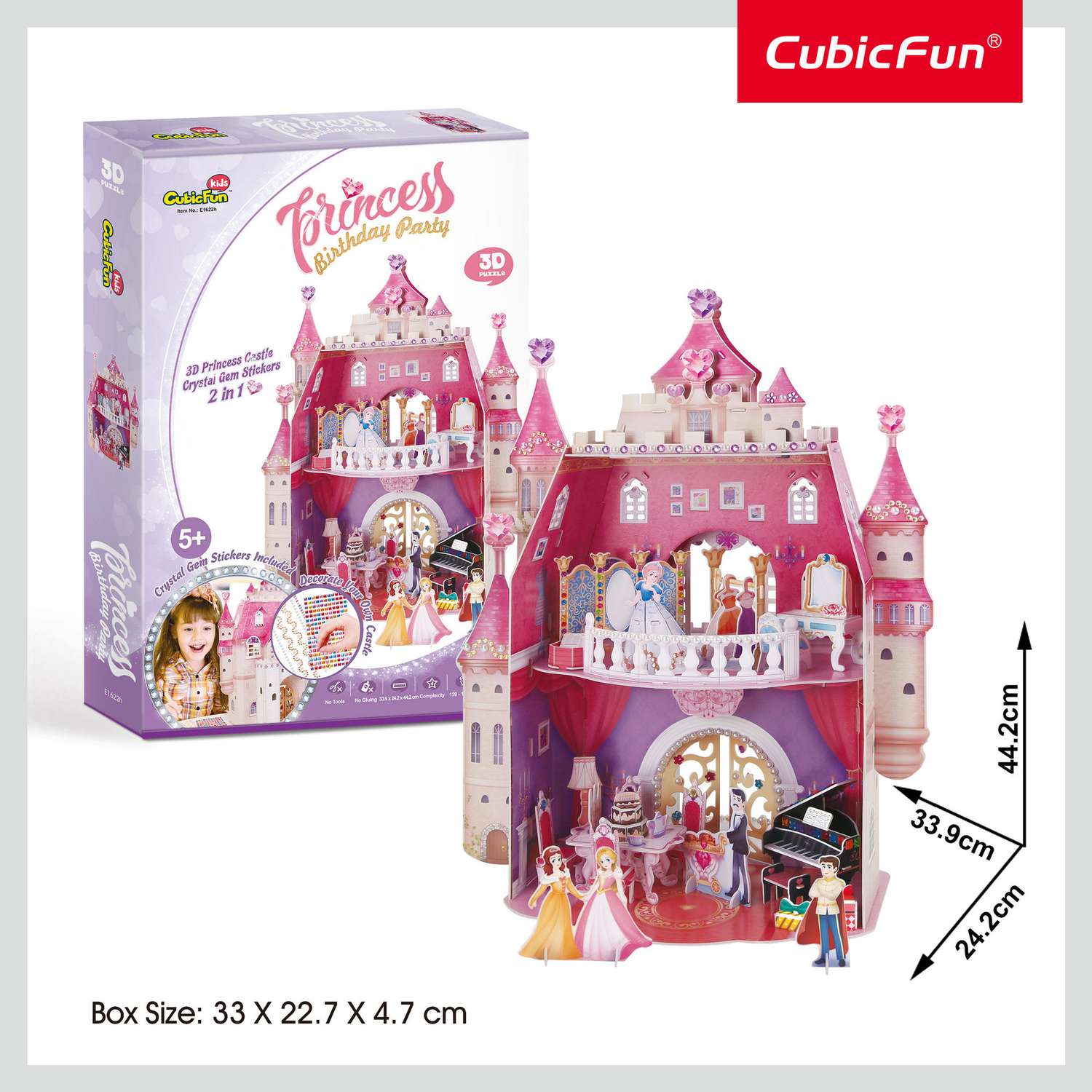 Пазл 3D CubicFun Замок принцессы 95 деталей - фото 2