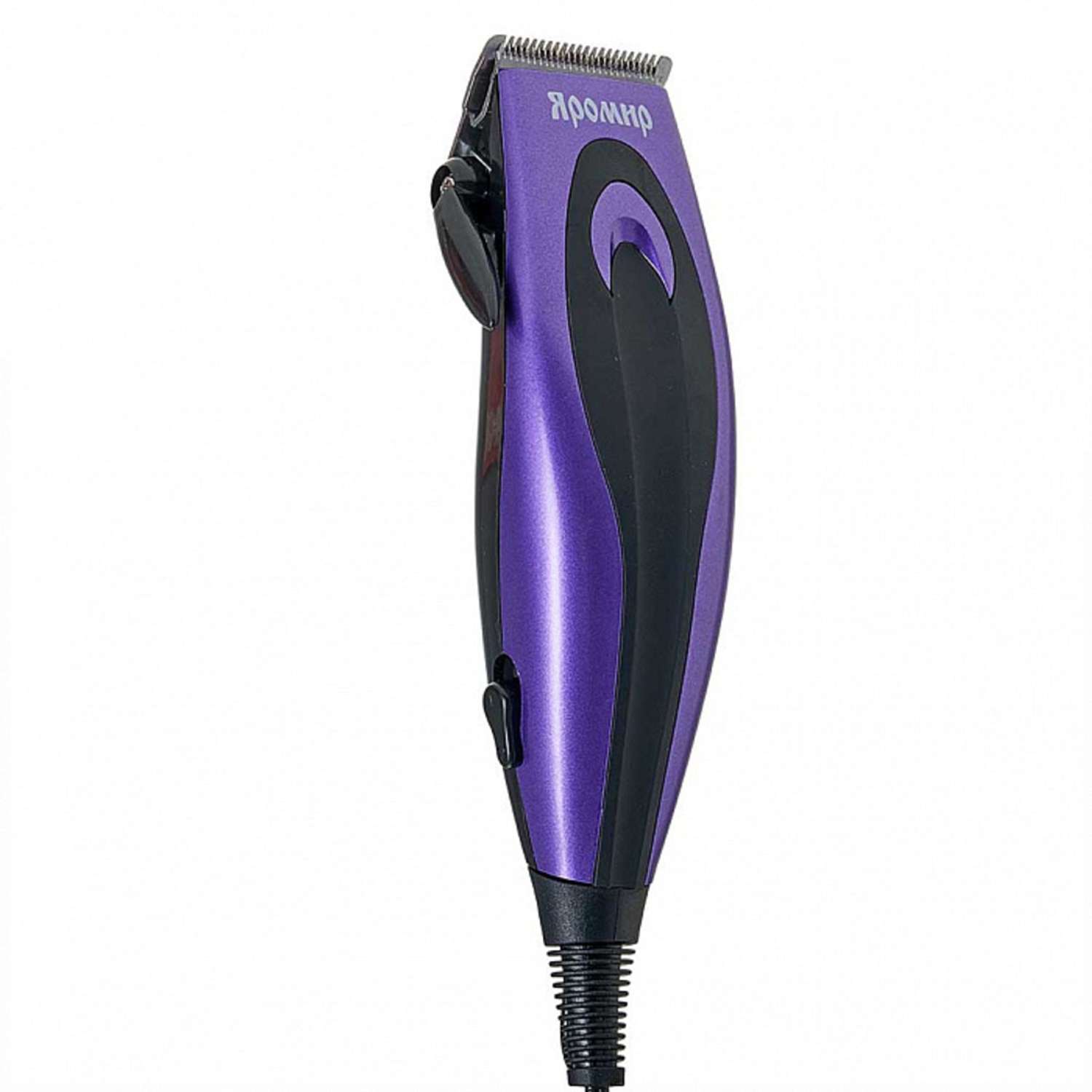 Машинка для стрижки волос Яромир ЯР-703 фиолетовый 10Вт 4 съемных гребня - фото 1