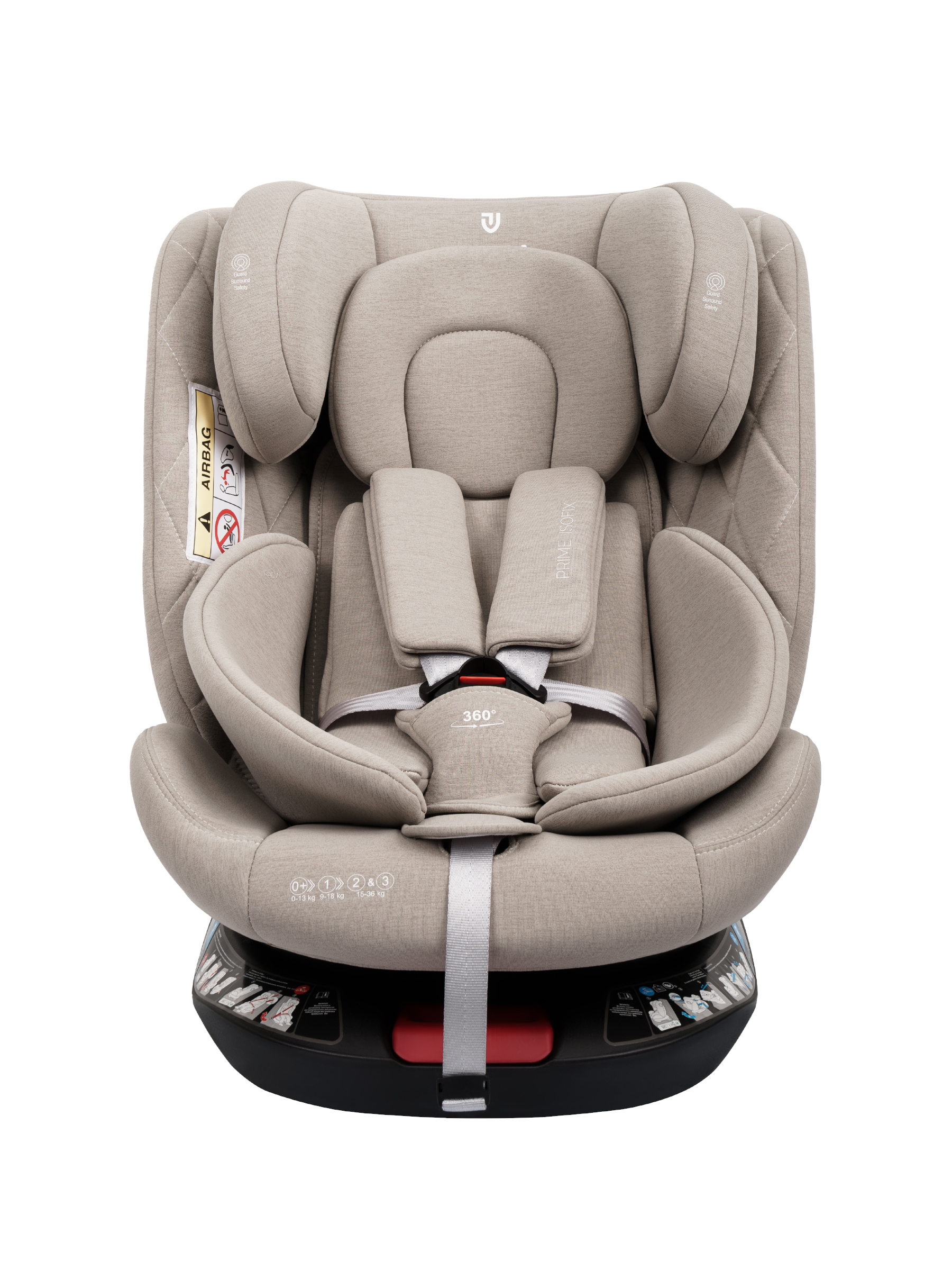 Автокресло JOVOLA Prime Isofix бежевый Isofix 0+/1/2/3 (0-36 кг) - фото 14
