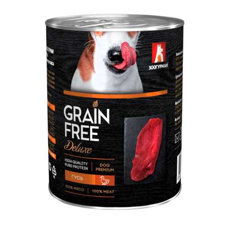 Корм для собак Зоогурман 350г Grain free гусь консервированный