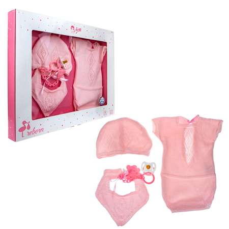 Одежда для куклы Arias 45 см розовая с цепочкой и соской