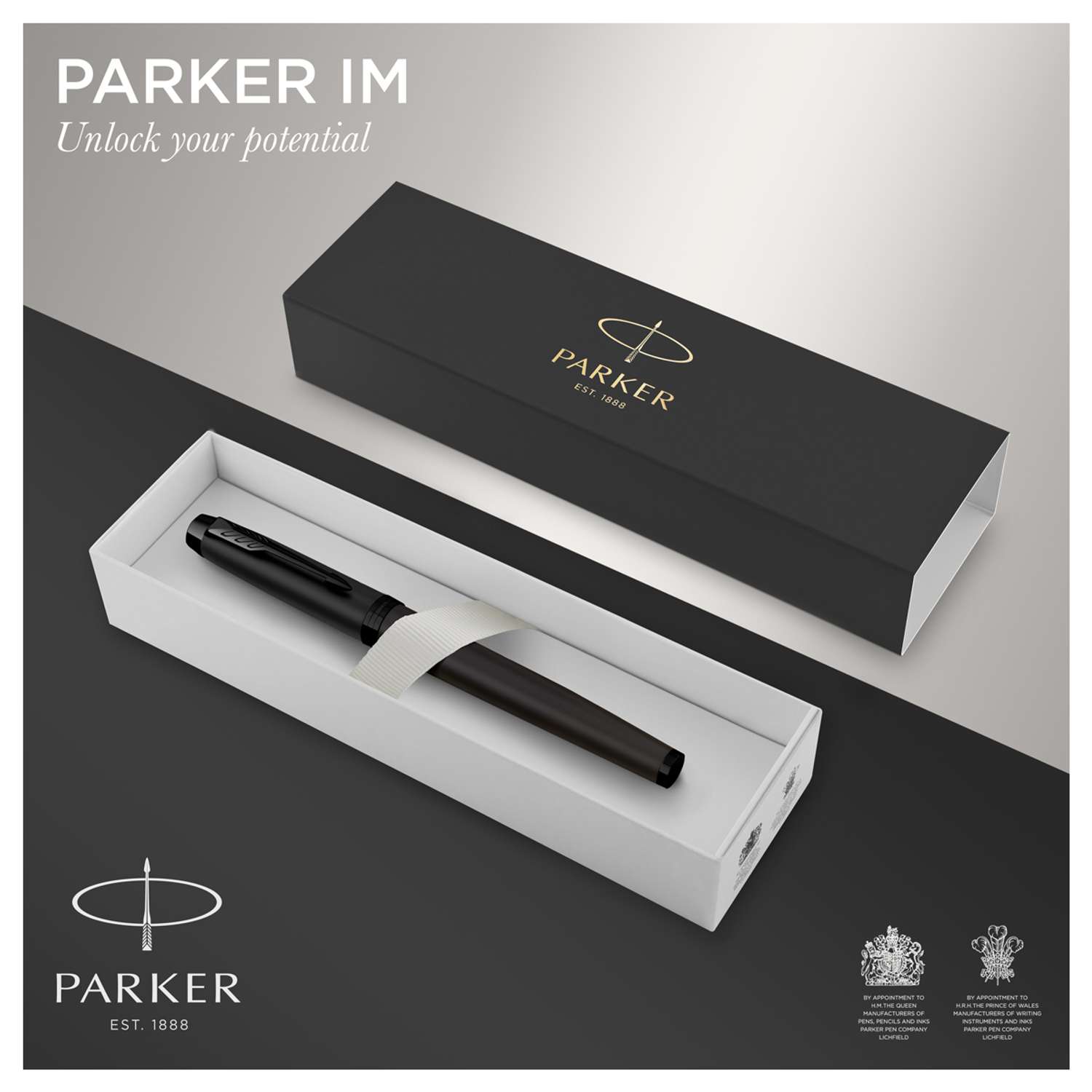 Ручка-роллер PARKER IM Achromatic Black черная подарочная упаковка - фото 7