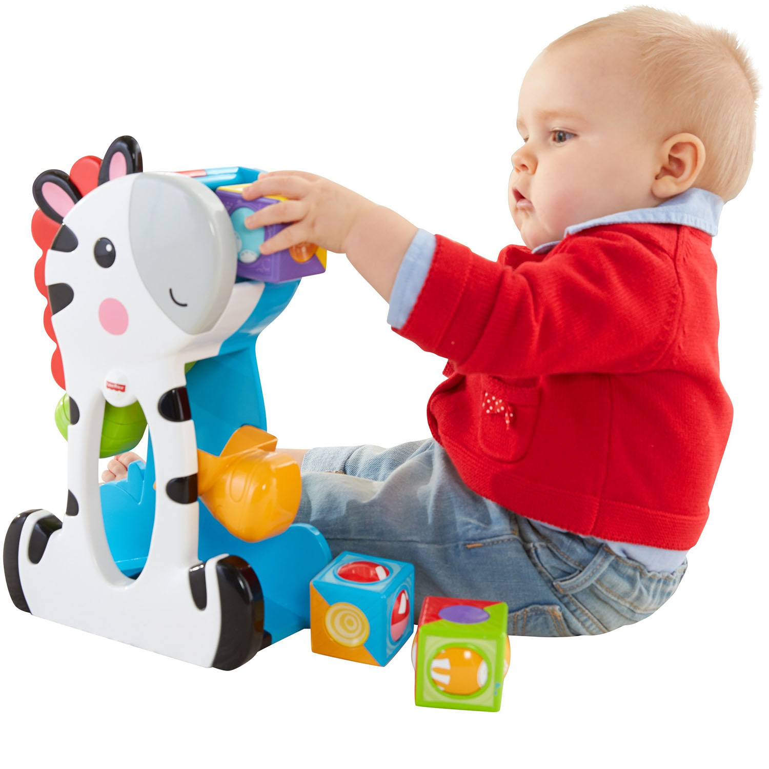 Игрушка Fisher Price Зебра с волшебными кубиками - фото 8