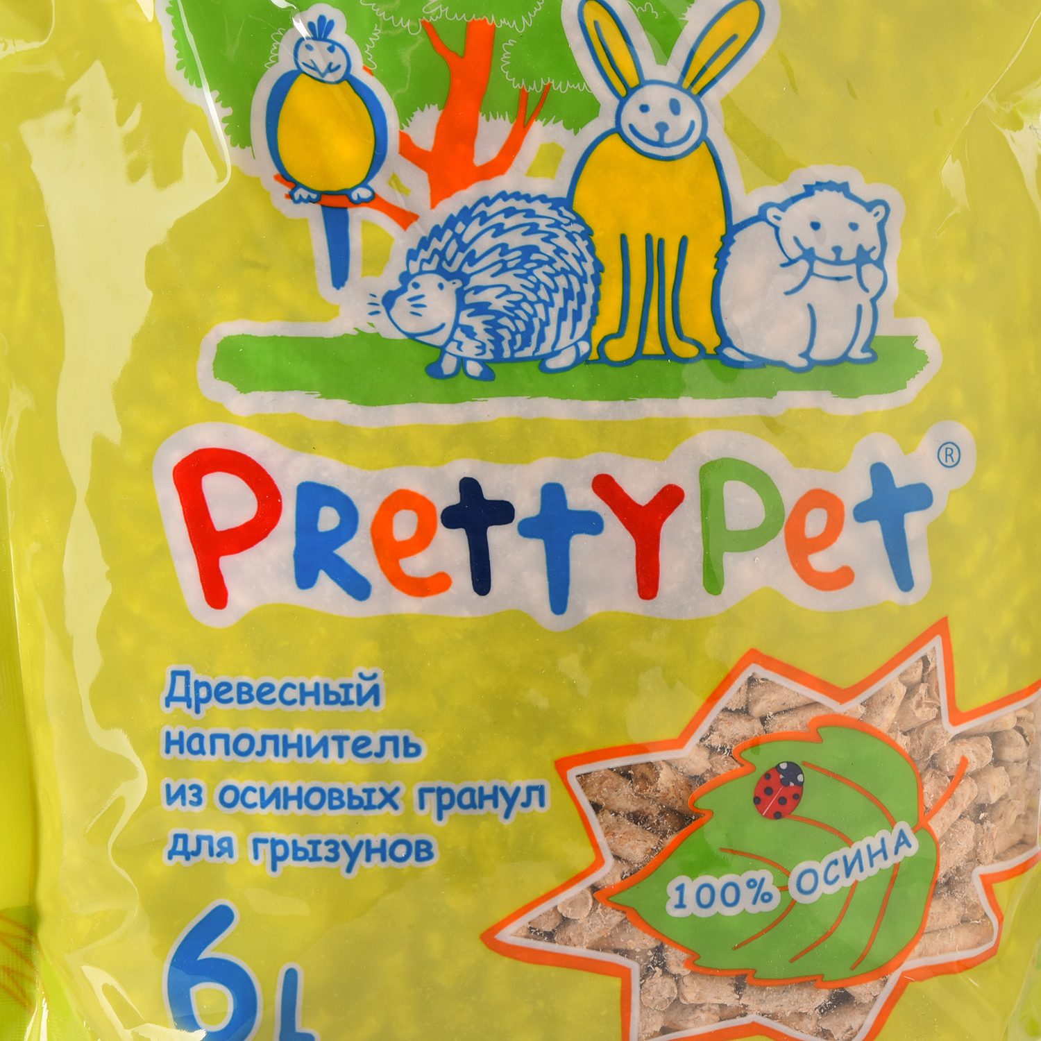 Наполнитель для грызунов и птиц PrettyCat осиновый 2кг - фото 5