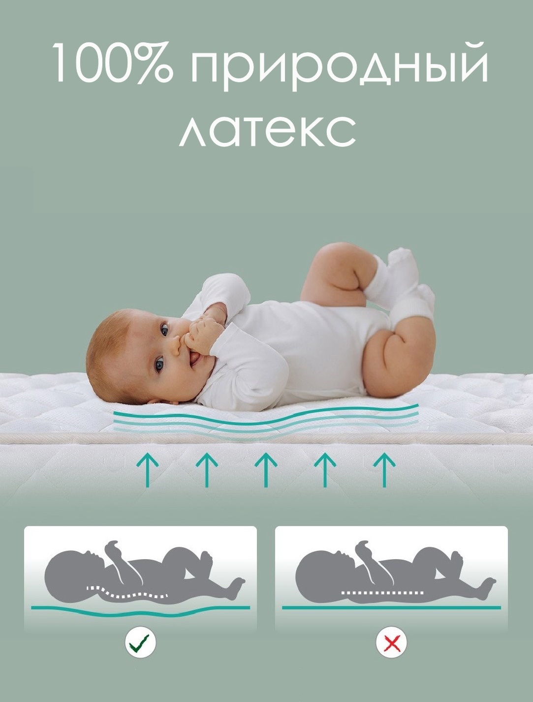 Матрас Getha Baby Mattress в чехле 90х70 - фото 2