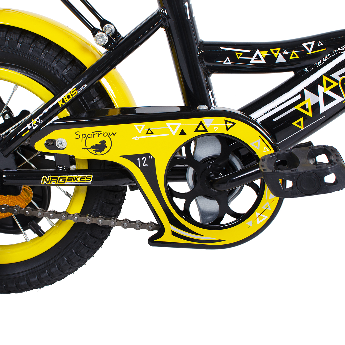 Велосипед NRG BIKES Sparrow 12 black-yellow - фото 21