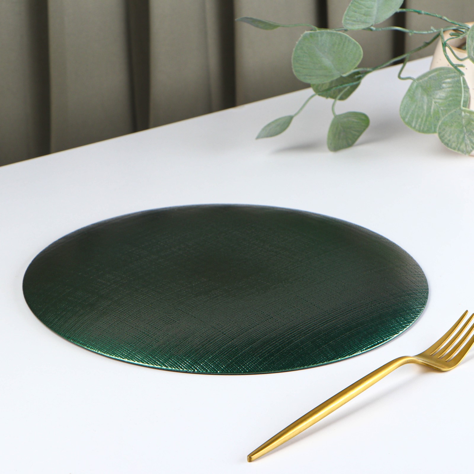 Тарелка Sima-Land стеклянная обеденная «Римини» d=27 см цвет зелёный - фото 3