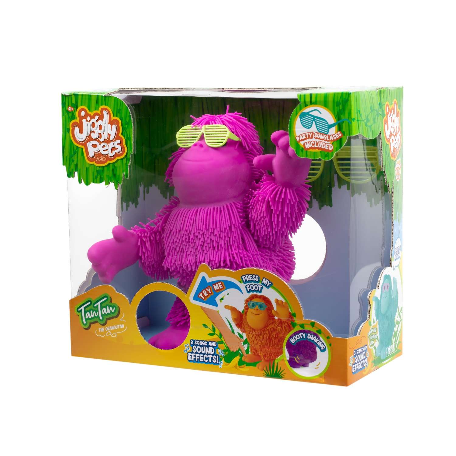 Игрушка Jiggly Pets Орангутан Тан-Тан интерактивный Розовый 40390 - фото 5