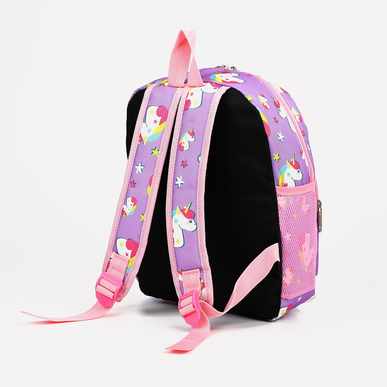 Рюкзак детский Sima-Land на молнии 3 наружных кармана цвет фиолетовый/розовый - фото 2