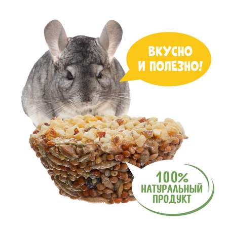 Лакомство для грызунов HappyJungle Престиж корзинки мед-орехи 30г*3шт