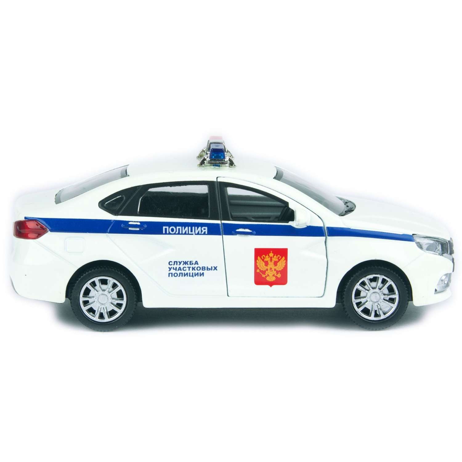 Машинка AUTOGRAND LADA VESTA полиция металлическая с инерционным механизмом 11 см 68332 - фото 6