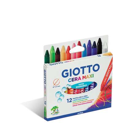 Восковые карандаши GIOTTO CERA MAXI утолщенные 12 цв.