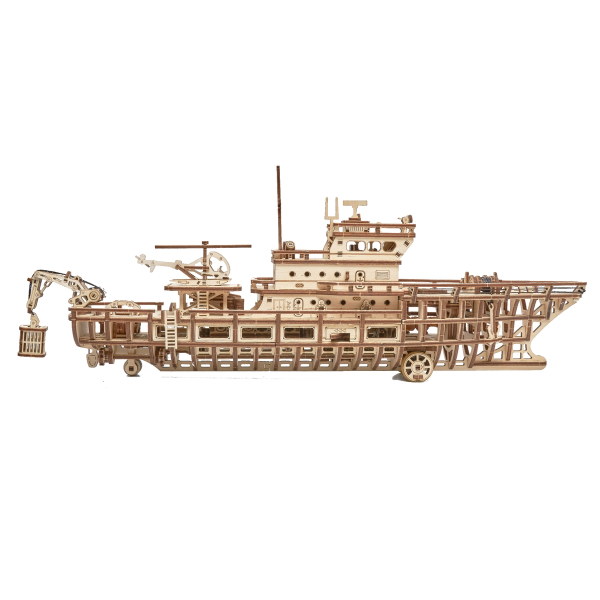 Сборная модель Wood Trick Исследовательская Яхта. Корабль - фото 6