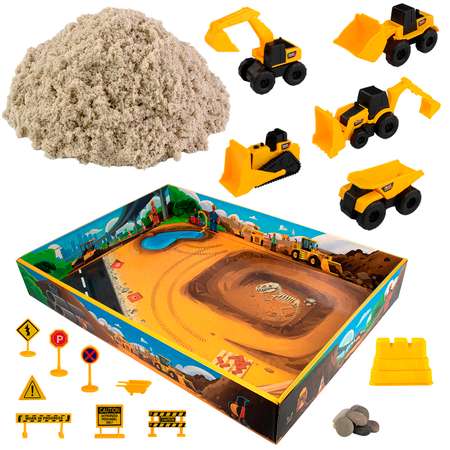 Игрушка Космический песок Большая стройка с песочницей 2.5 кг K019