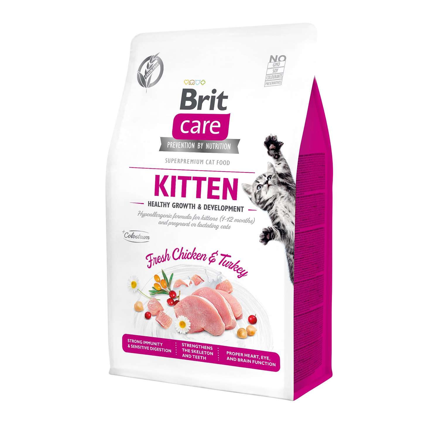 Корм для кошек и котят Brit 400г Care GF Kitten Healthy Growth Development для беременных и кормящих - фото 1