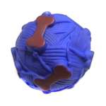 Игрушка для собак Seichi мячик звуковой с отверстием для лакомства синий 9 см