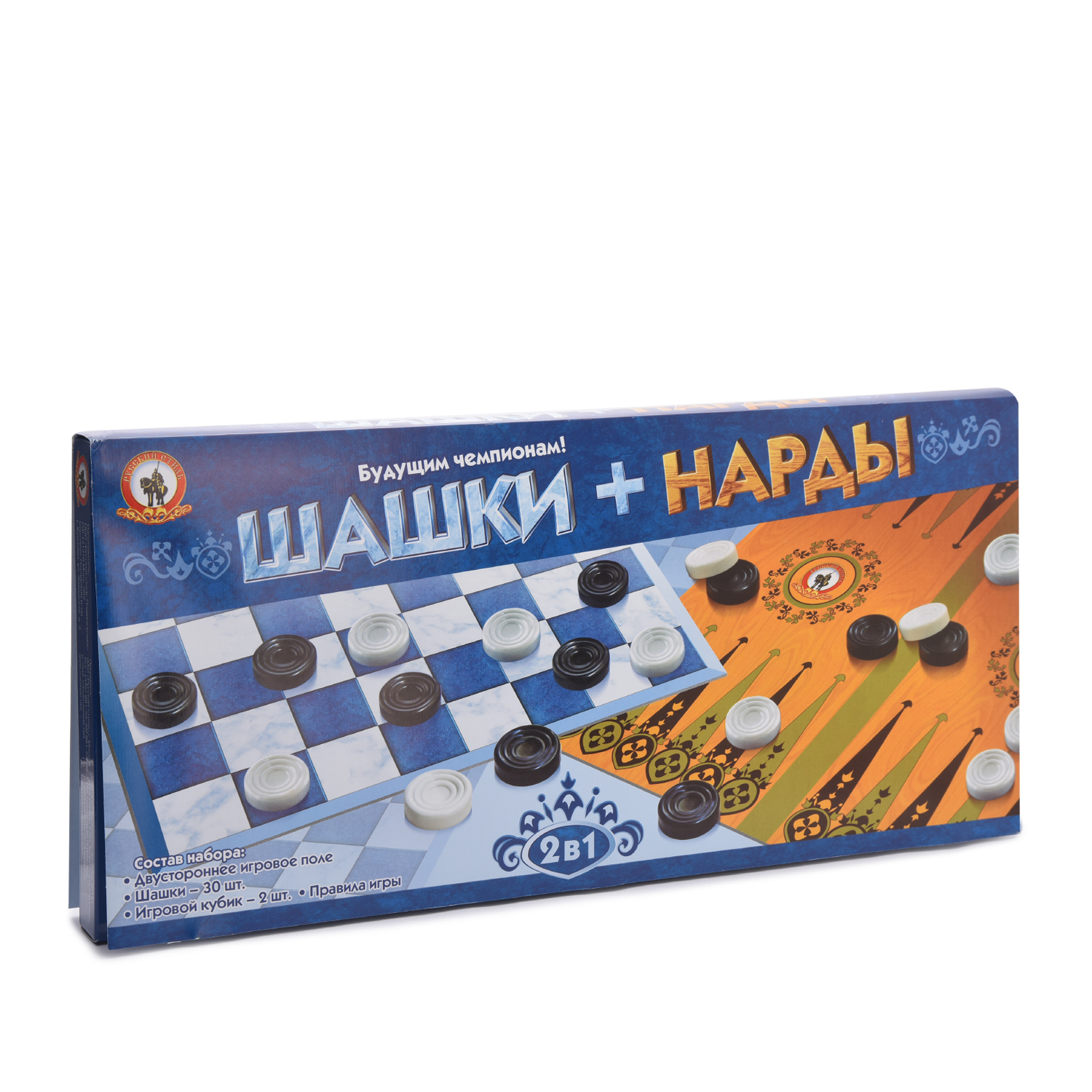 Настольная игра Русский стиль Шашки-нарды - фото 1