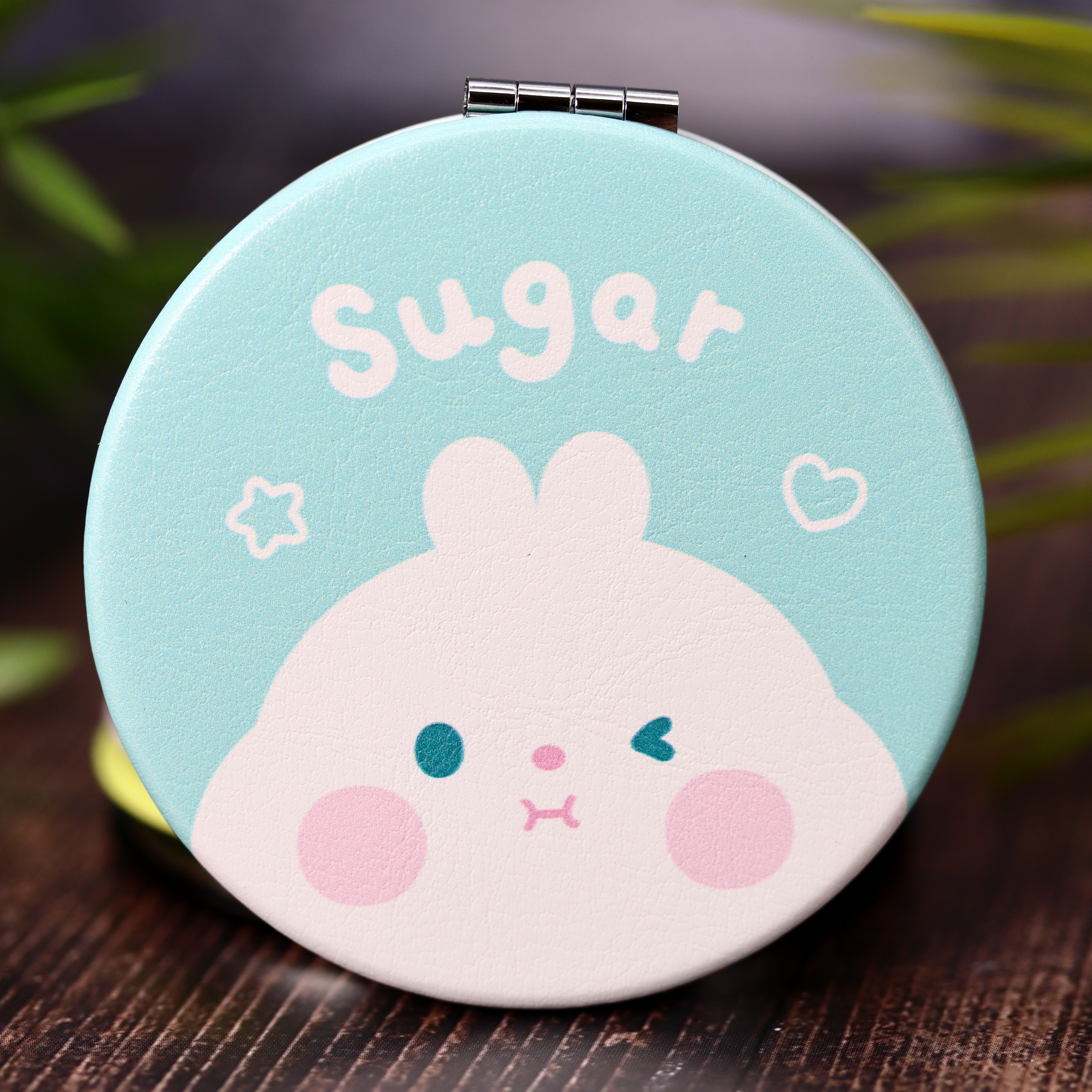 Зеркало карманное iLikeGift Sugar hamster blue с увеличением - фото 1