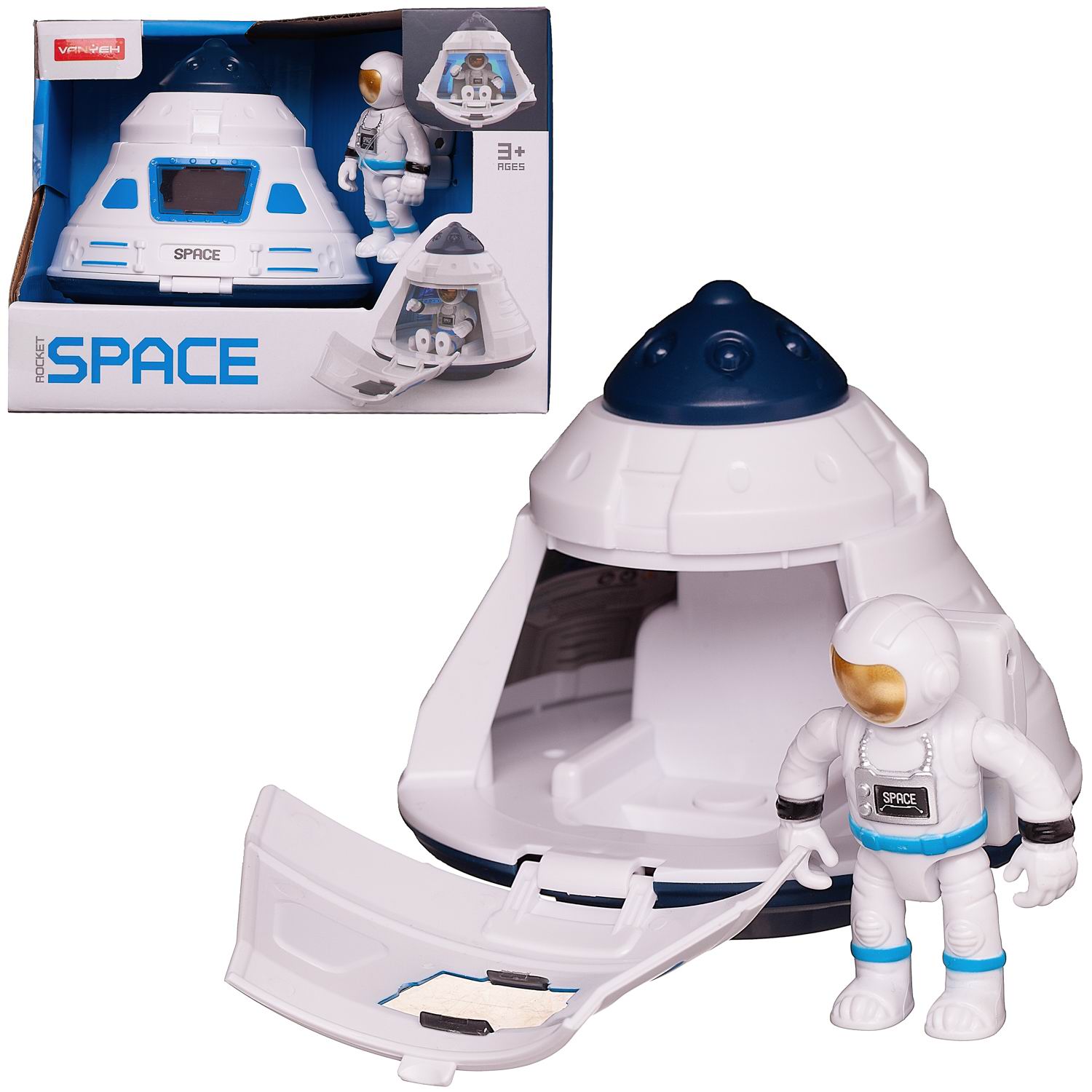 Игровой набор Junfa Капсула посадочная космическая с фигуркой космонавта - фото 3